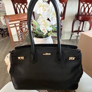 🖤🖤HENRI BENDEL CARYLE BLACK PEBBLED LEATHER TOTE BAG ! 🖤🖤